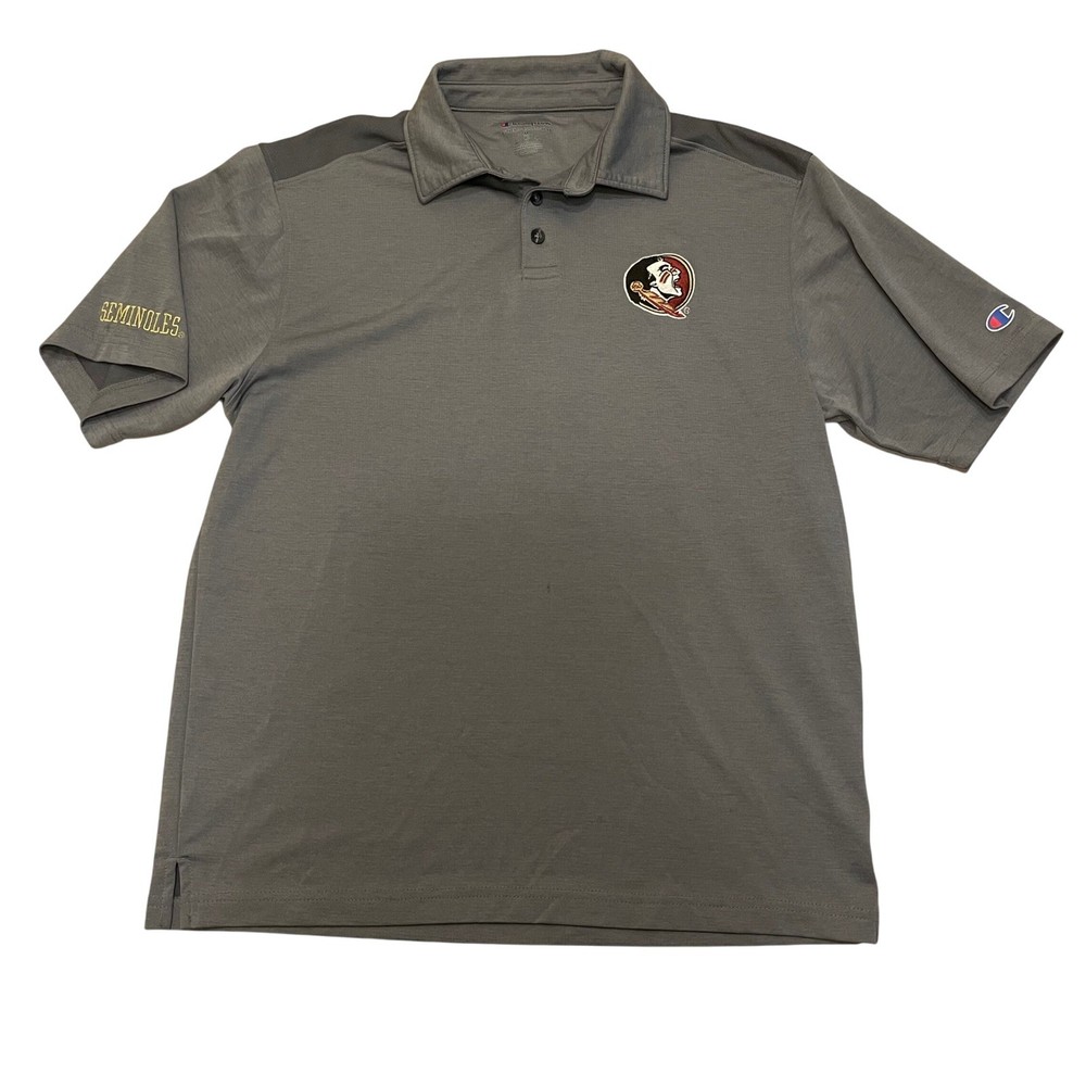 Champion Florida State Seminoles Polo Shirt Mens M NCAA Athleticwear *See Pics