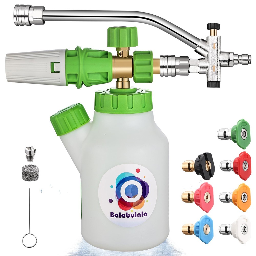 Foam Cannon for Pressure Washer with Dual Connector, Car Foam Cannon with dua...