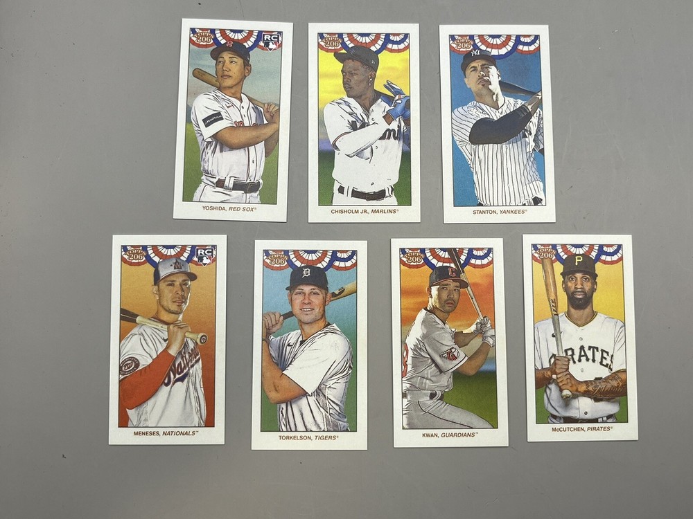 2023 Topps T206 Low Series SP Opening Day Lot of 7 Cards Stanton Yoshida