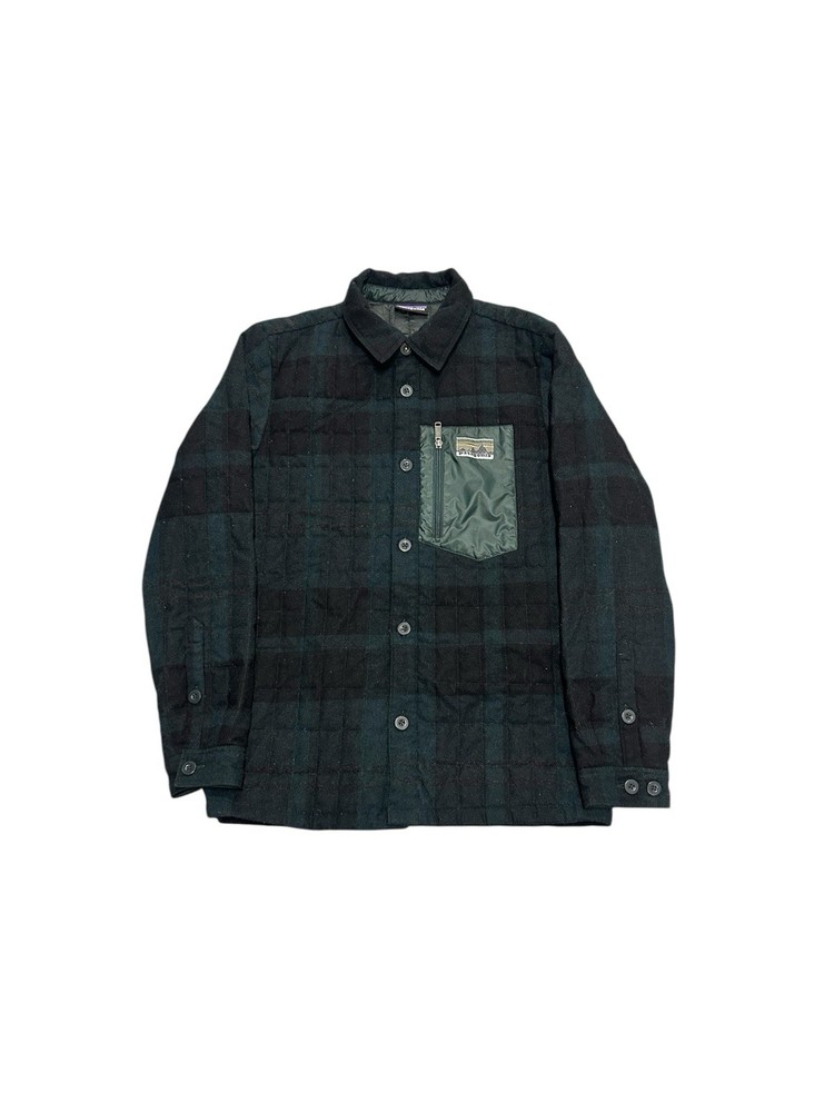 Patagonia Mens Recycled Down Shirt Jacket in Green Size Medium