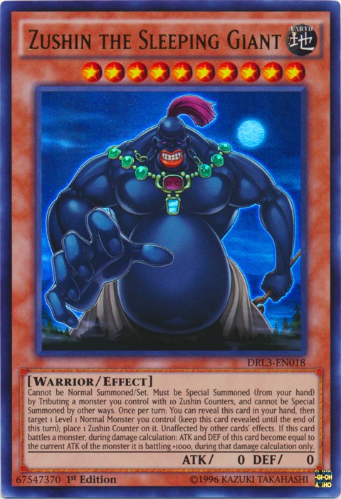 Zushin the Sleeping Giant DRL3-EN018 Ultra Rare 1st Edition Mint Condition Yugioh Card