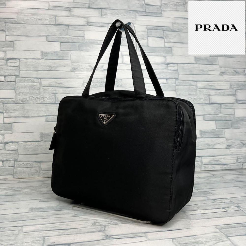 Prada Black Nylon Tote Bag SA Used 20x25x10cm Pre-Owned