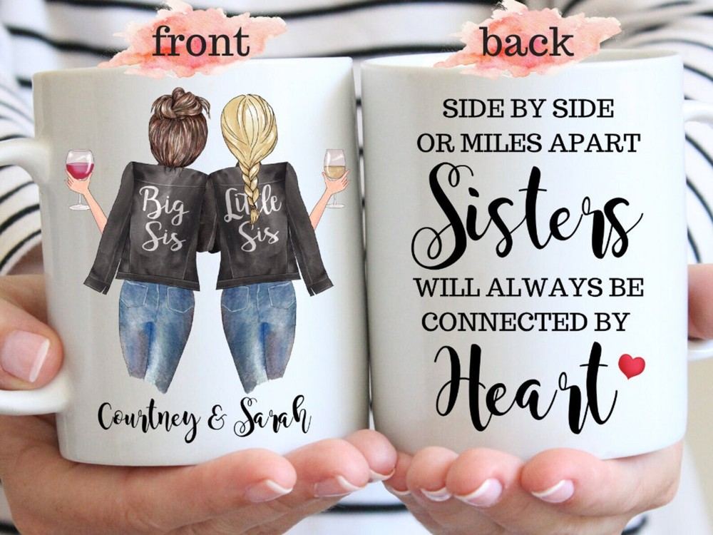 Custom Sisters Mug Best Sister Gift Sister Moving Away Mug Long Distance Sisters