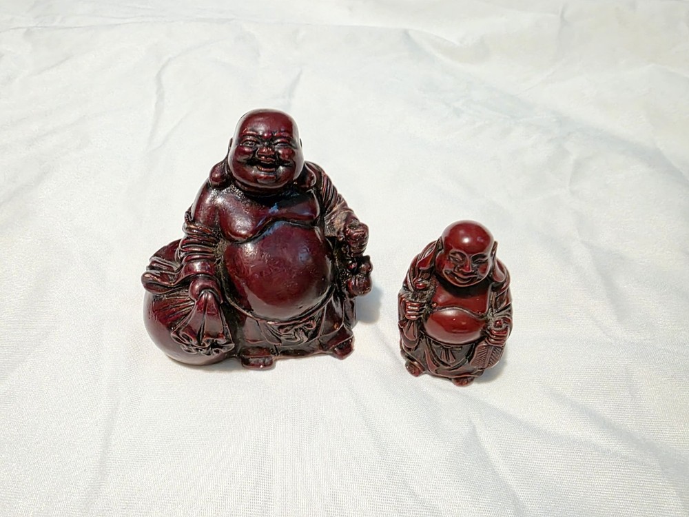 6 Mini Resin Buddha Statues for Home Decor