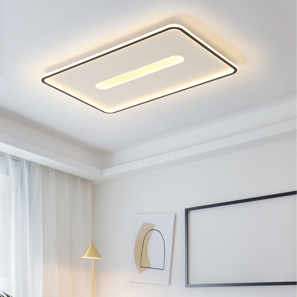 Modern Square Panel Ceiling Light LED Flush Mount Lamp Dimmable With Remote