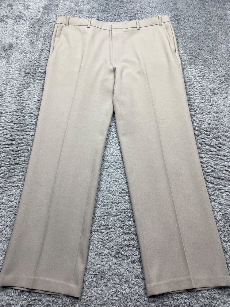 Vtg Levis Action Slacks Men 44x32 Beige Pant Trousers 70s Made In USA WPL 423