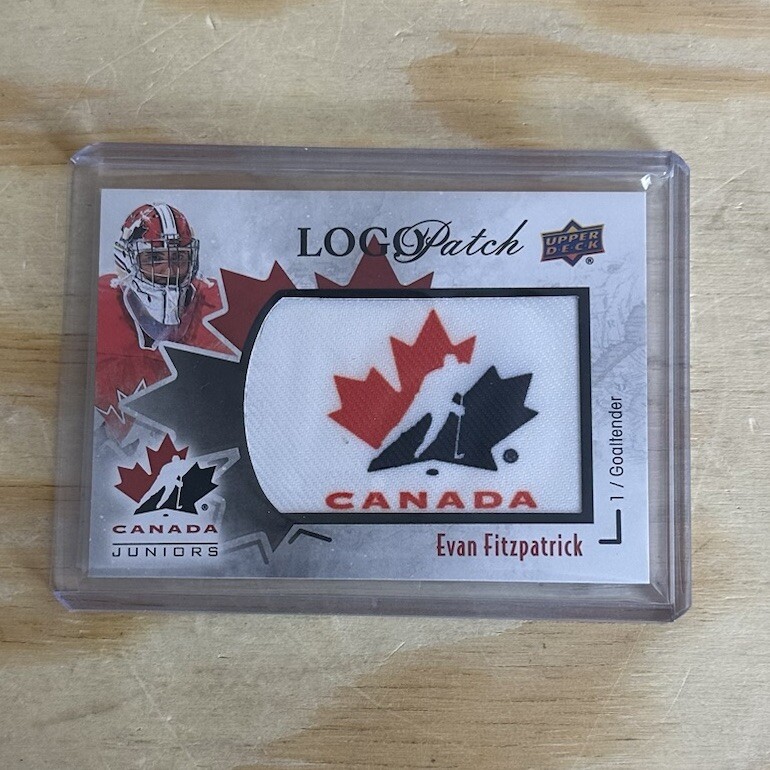 2016 Team Canada Juniors Manufactured Logo Vintage Evan Fitzpatrick #LP-EF Patch