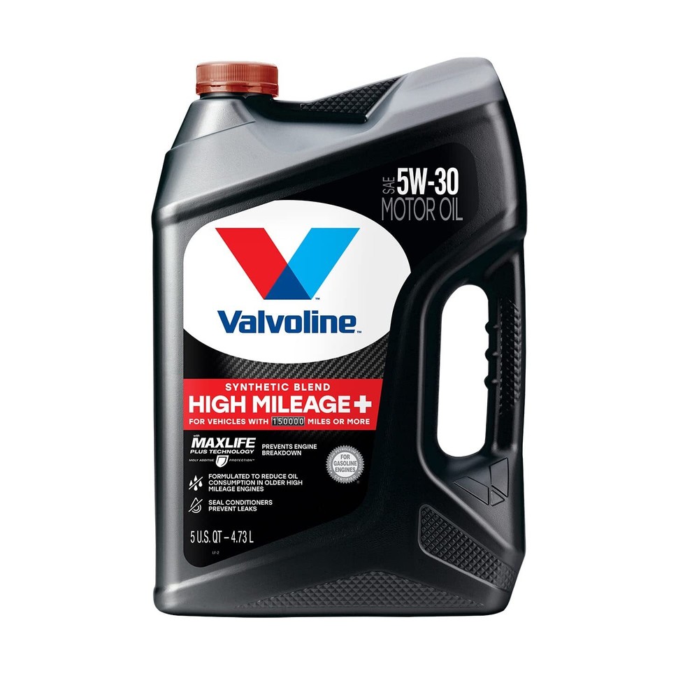 Valvoline High Mileage 150K with Maxlife Plus Technology Motor Oil SAE 5W-30 ...