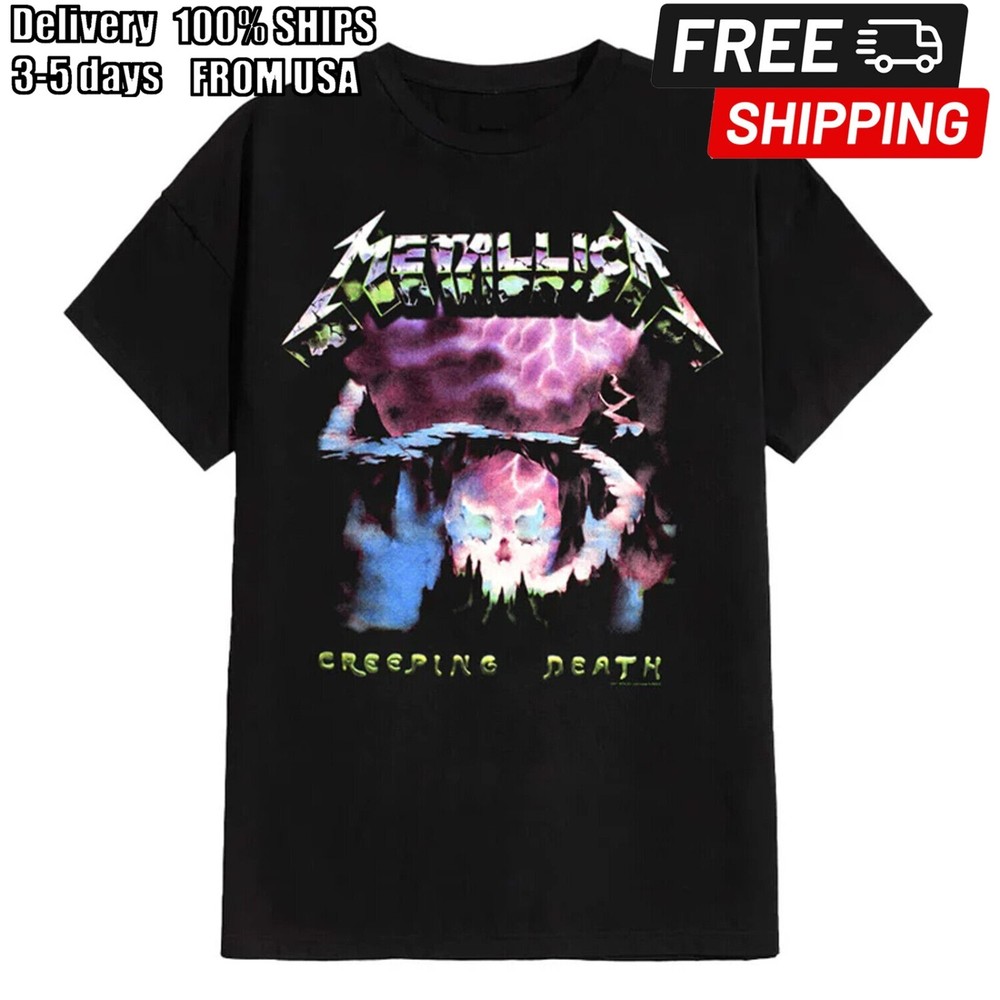 Metallica T-Shirt Creeping Death Rock Band New Black Shirt Size S-3XL