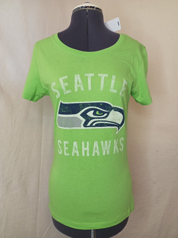 Seattle Seahawks T Shirt NFL Team Apparel Womens M Neon Green