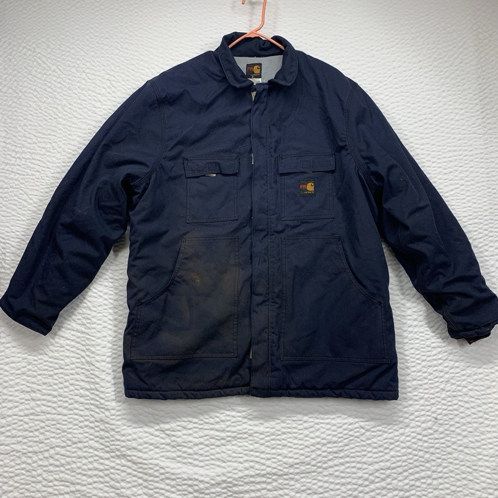 Men's Carhartt FR Size XL Flame Resistant Barn Chore Coat Quilt Lined Jacket
