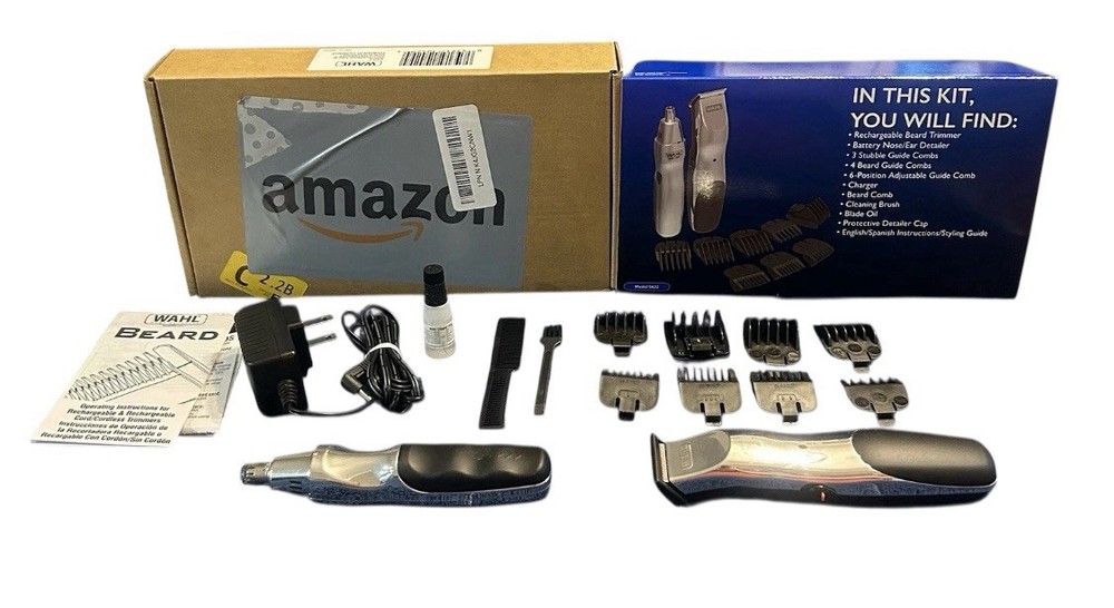 Wahl Groomsman 5622 Rechargeable Beard Mustache Hair Nose Trimmer