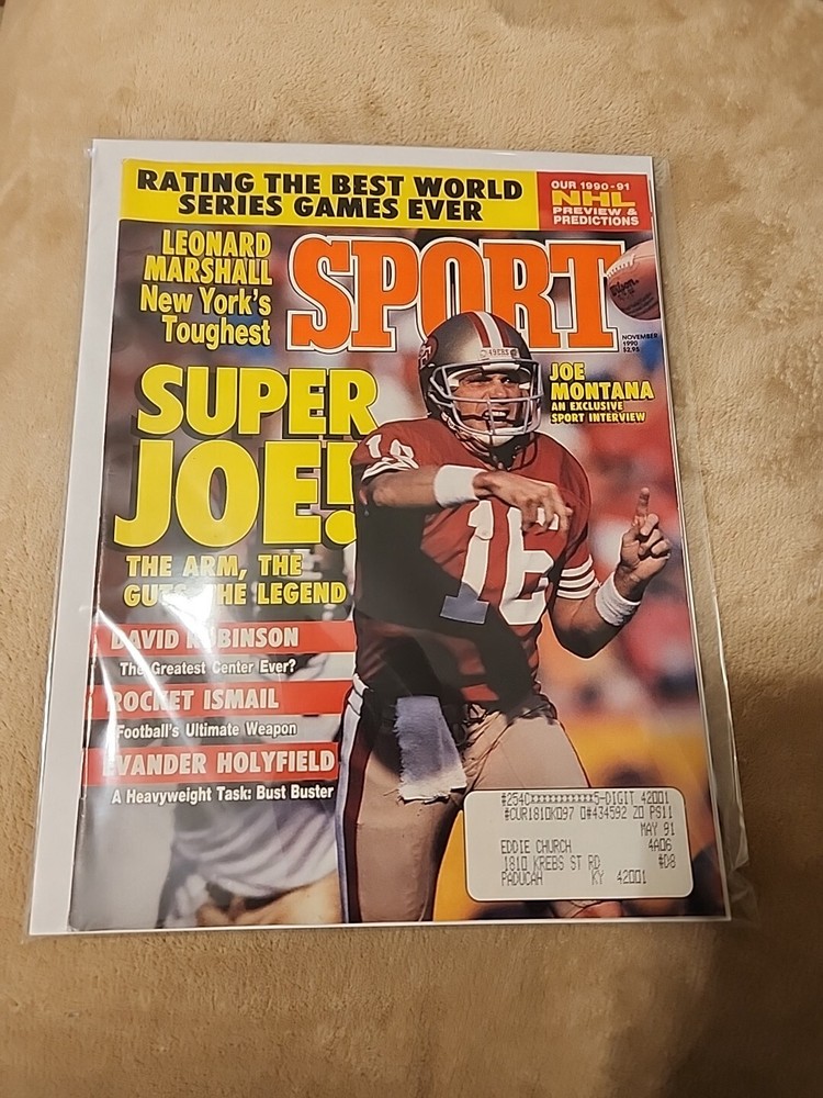 1990 NOVEMBER SPORT MAGAZINE - JOE MONTANA FRONT COVER