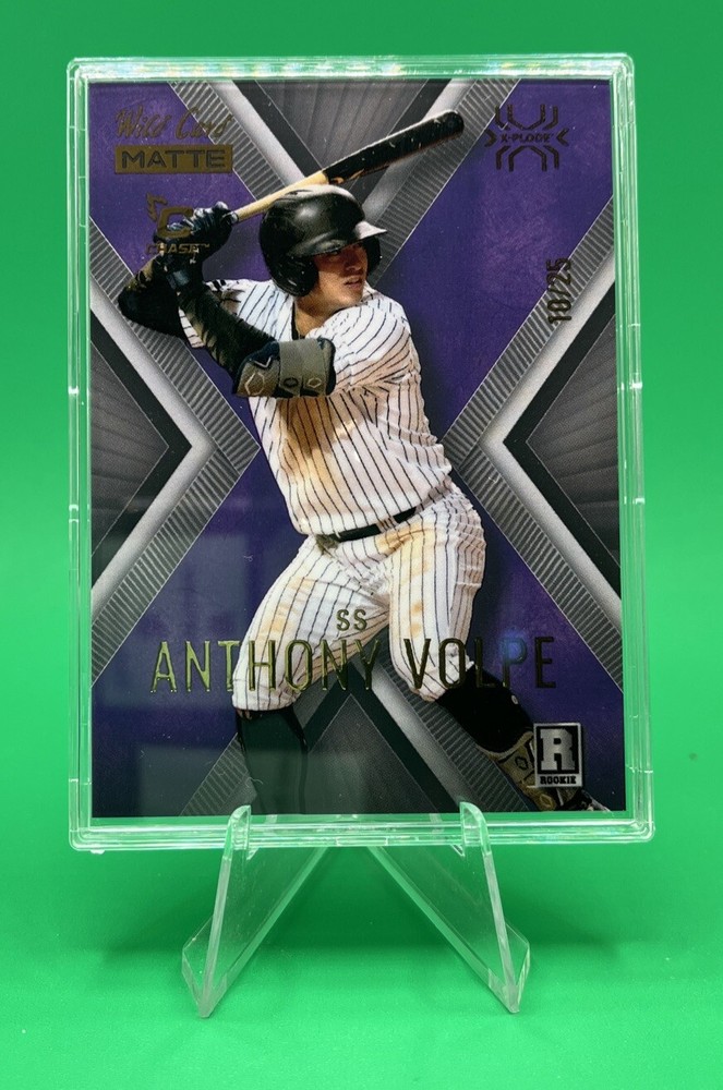 ANTHONY VOLPE  RC 2023 Wild Card Matte X-Plode Purple/Gold print  #’d/25