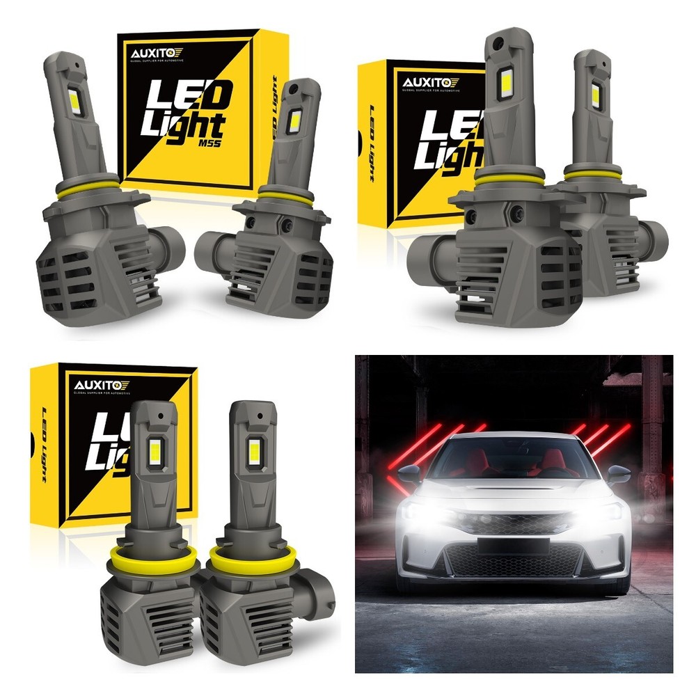 9005/9012/H11 2X LED Headlight 6000K White Fog Light Bulbs Bright High Low Beam