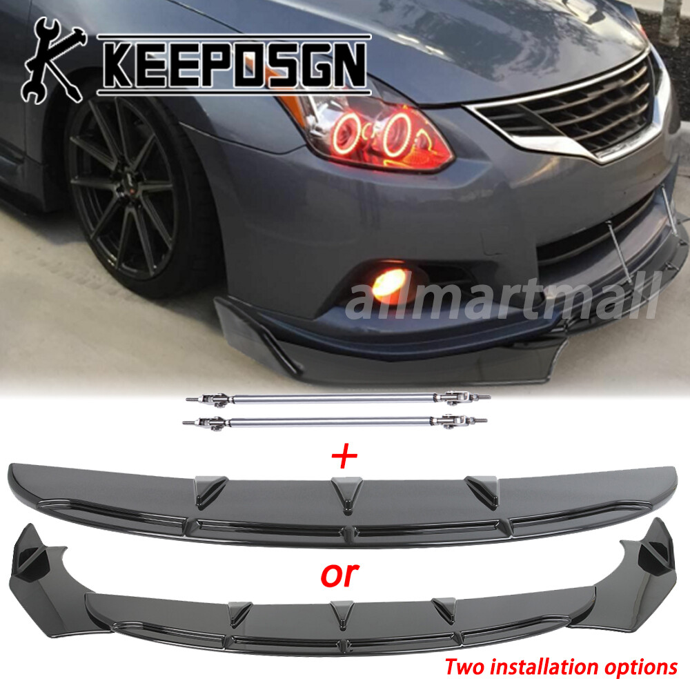 For Nissan Altima S SR SV Front Bumper Lower Lip Splitter Spoiler Body Kit Gloss
