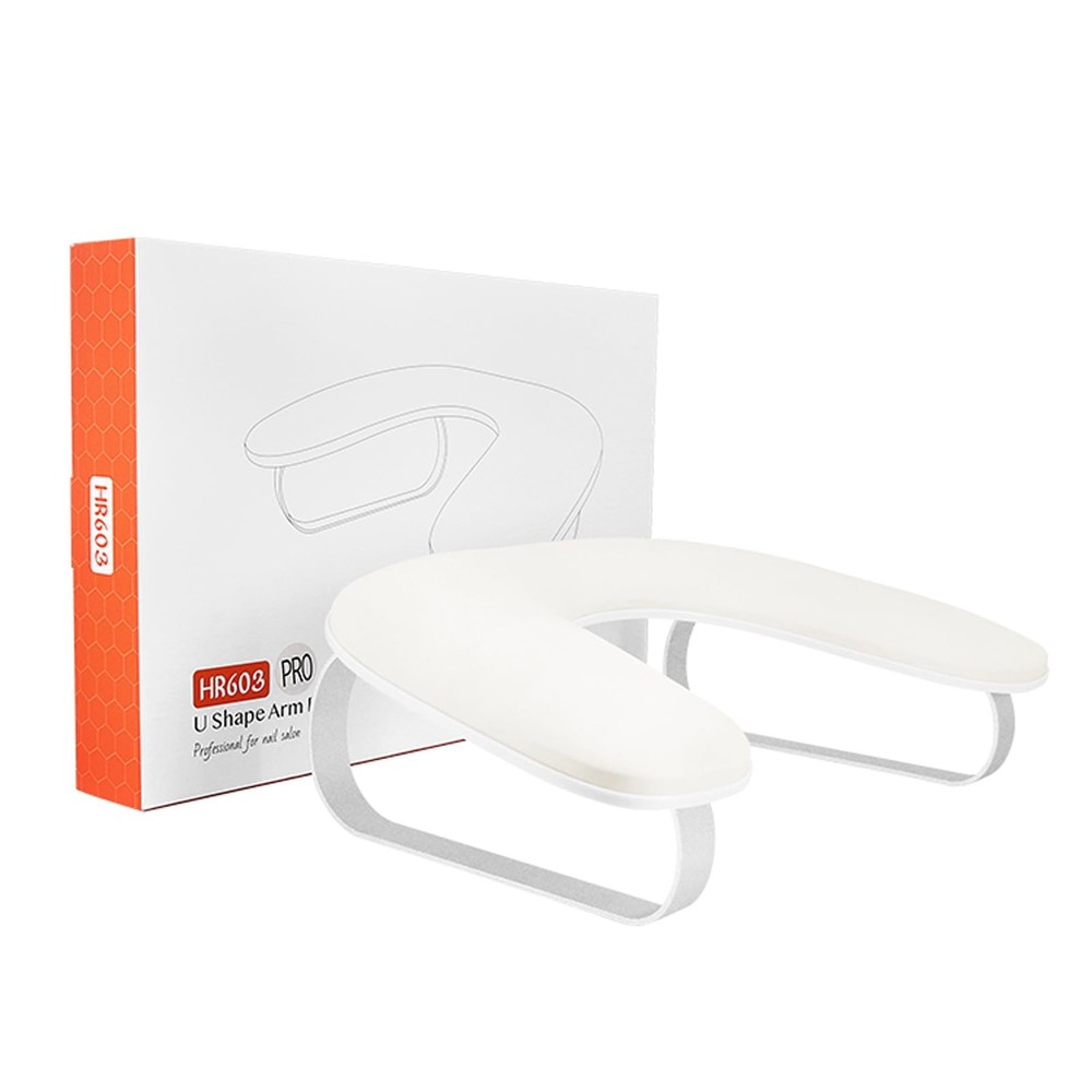 U Shaped Arm Rest for Nails Tech,Cleanable Leather Manicure Nail Hand Rest St...