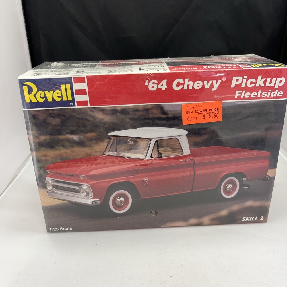 Revell 1964 Chevrolet Pickup Fleetside Model Kit 1:25 Scale. #7613. Factory Seal