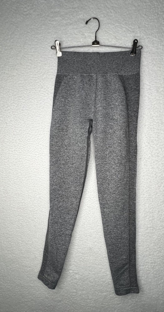 Gymshark Flex High Waisted Leggings for Women - Small Gray Pink Workout Activewear