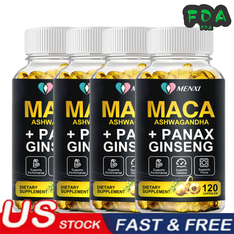 Maca Root Extract Stamina | Libido | Mood | Energy For Men & Women 120 Pills