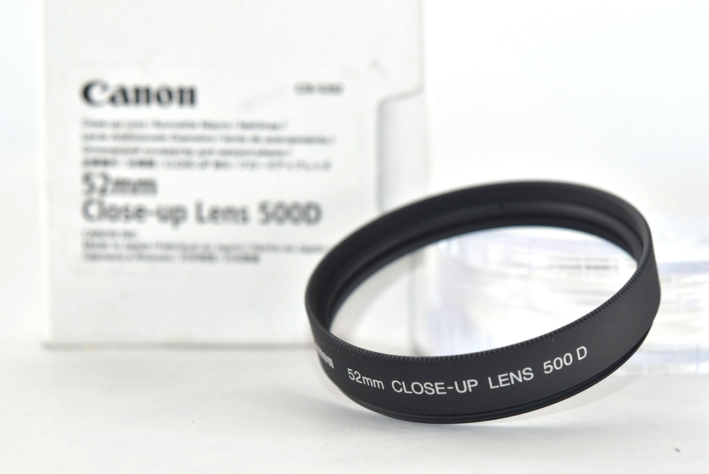 Canon 52mm 500D Close-Up Lens for EOS Telephoto MINT in Box Japan