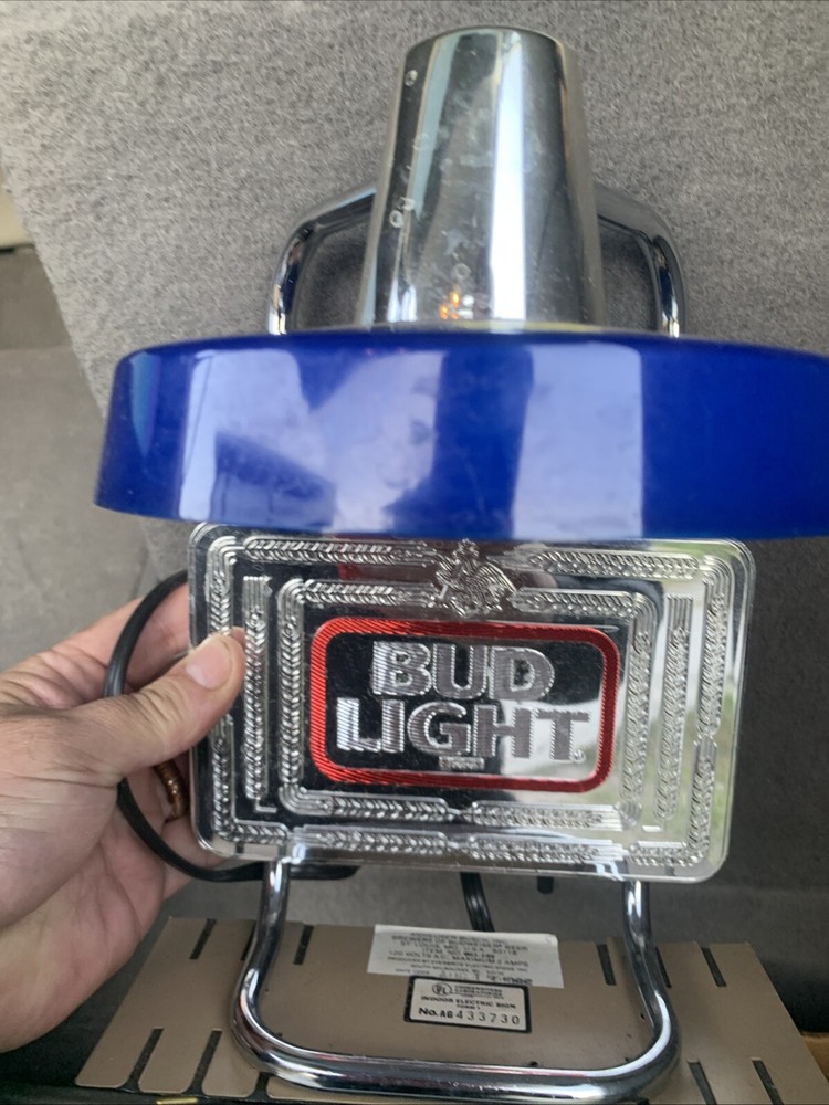 Bud Light Wall Sign with Lamp  Mancave-Budweiser Anheuser Busch