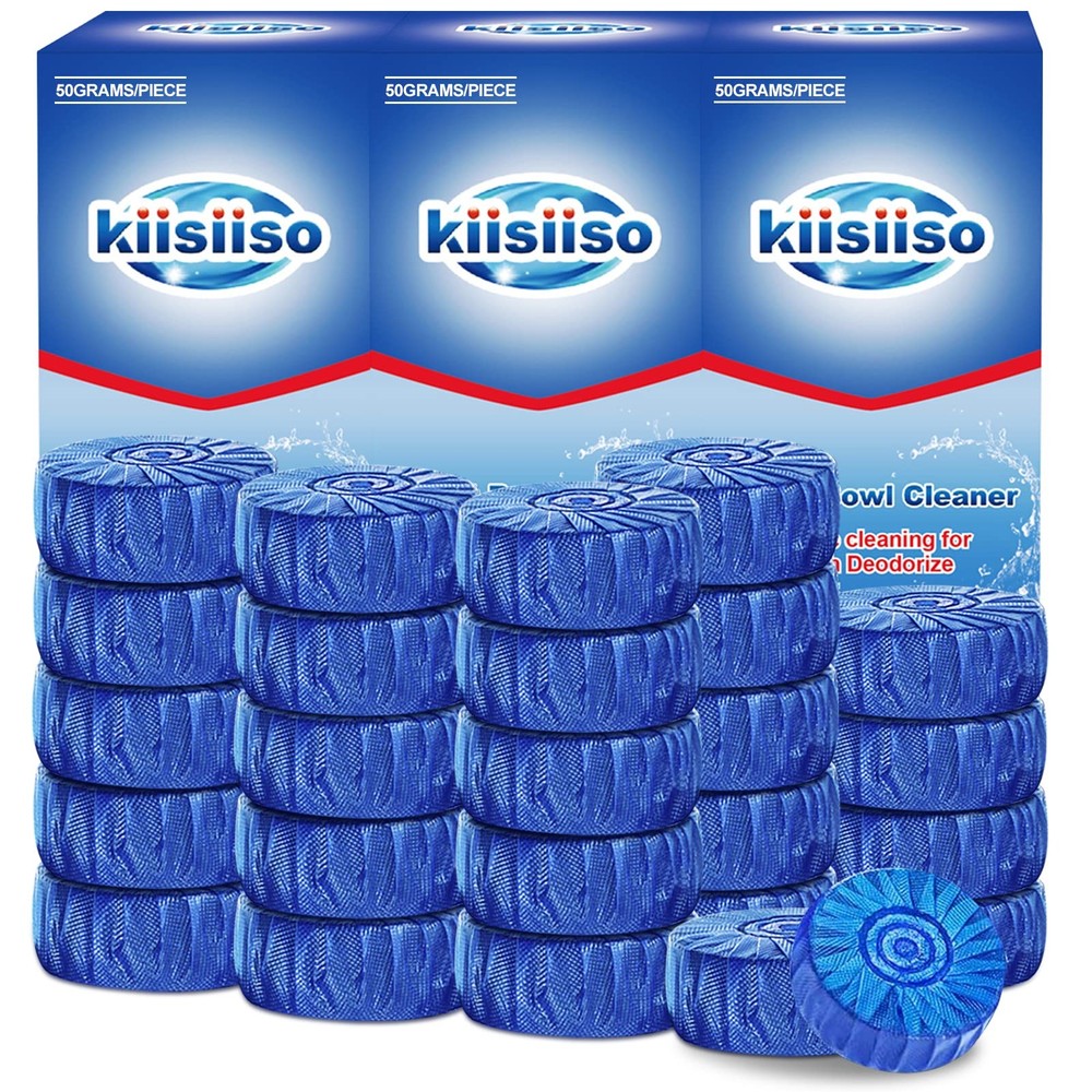 KIISIISO Automatic Toilet Bowl Cleaner Tablets for Fresh & Clean Bathroom Tank Maintenance