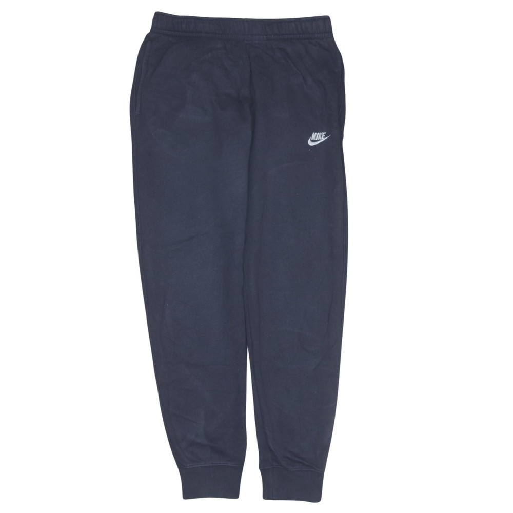 Nike Mens Joggers Navy Blue Nylon Tapered Leg Elastic Waist Zip Pockets M