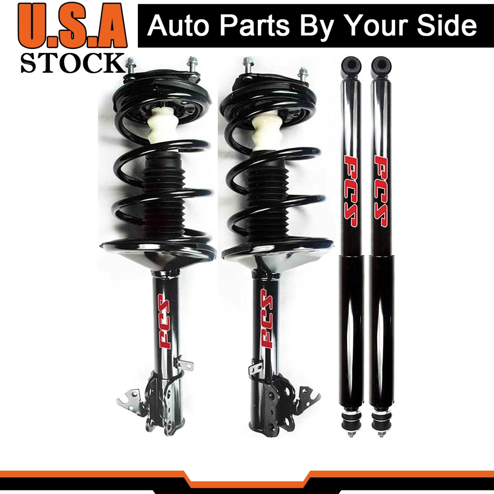 New OE Front Struts with Sway Bar & Rear Shocks For 1996-2000 Toyota Rav4 4X4