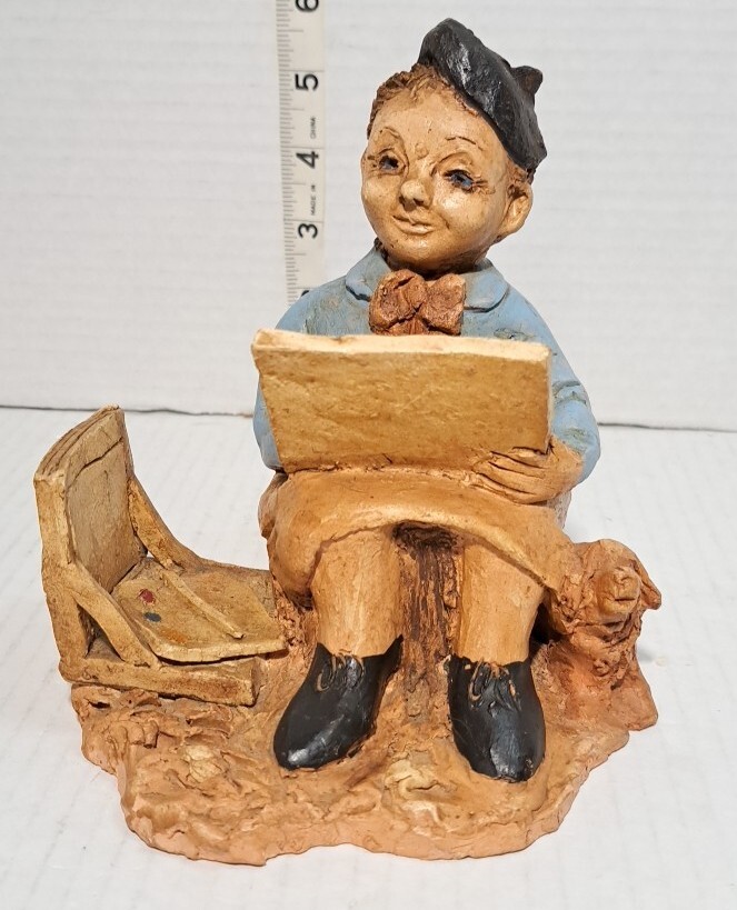 Vintage 1972 NRM Hand-painted Clay Dog Sculpture Street Art Figurine