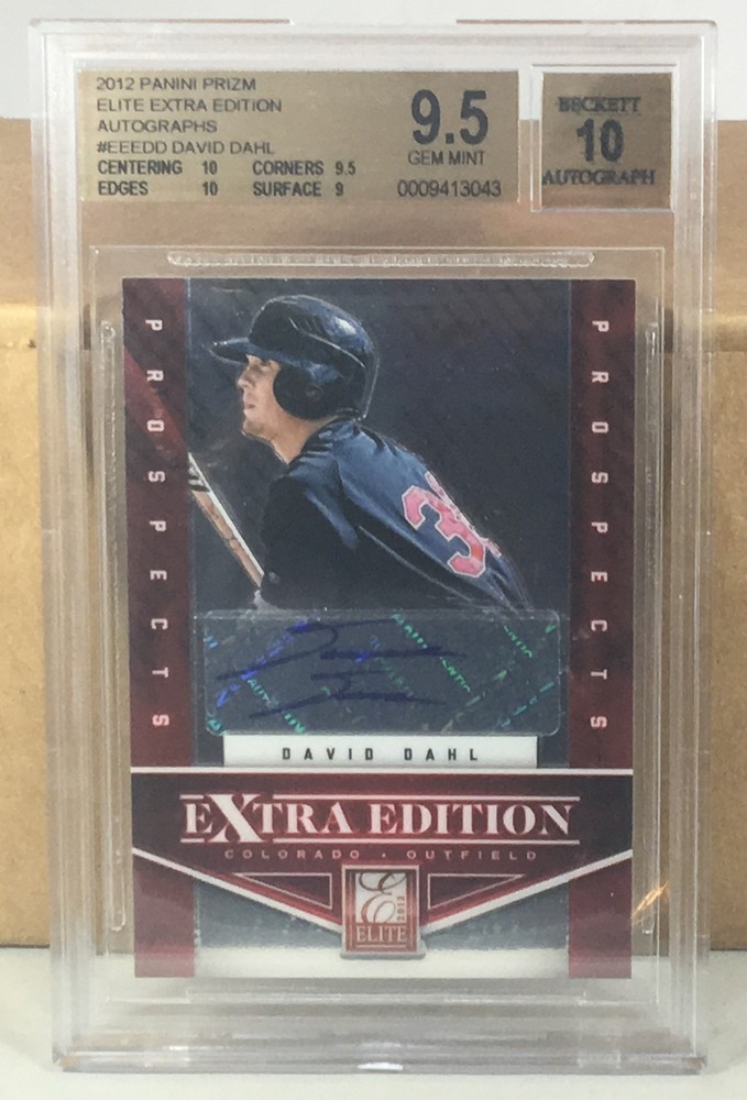 2012 PRIZM ELITE EXTRA EDITION #EEEDD DAVID DAHL BGS 9.5 GEM MINT 10 AUTO /200