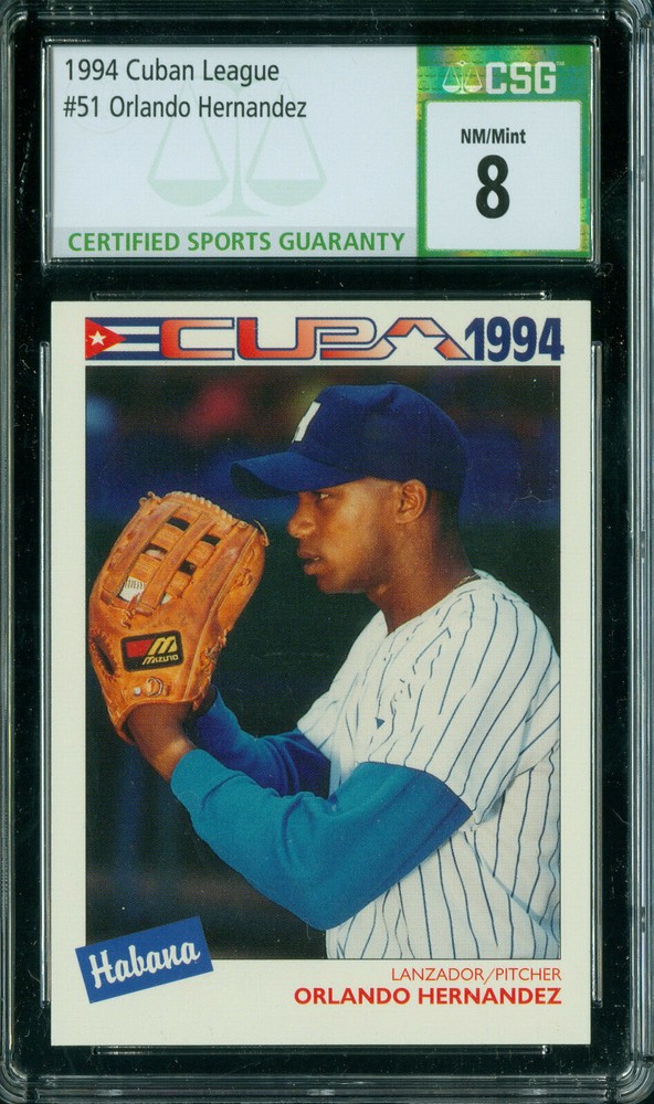 1994 CUBAN LEAGUE # 51 ORLANDO HERNANDEZ RC CGS 8  1 OF 5000 PRINTED *