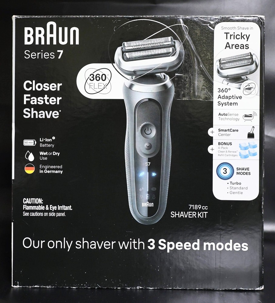 Braun Series 7 360° Flex Men's Electric Shaver Kit, Wet/Dry (7189cc)