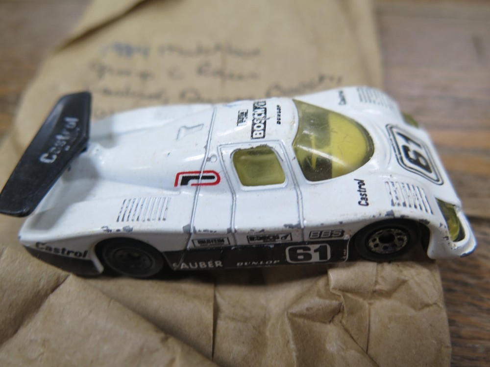 1984 Matchbox White #61 Sauber Group C Racer Castrol Race Car MB-66 Macau 1:55