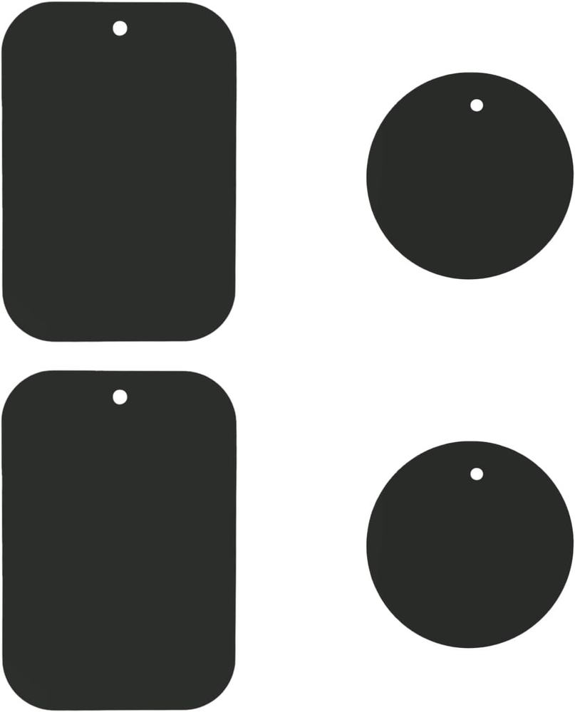 Universal Metal Plate 4 Pack for Magnetic Phone Car Mount Holder Cradle, Compati