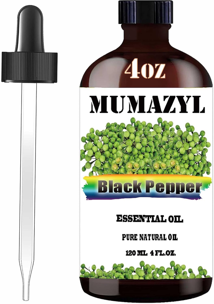 Black Pepper Essential Oil 4oz 120ml for Diffusers Humidifiers Aromatherapy