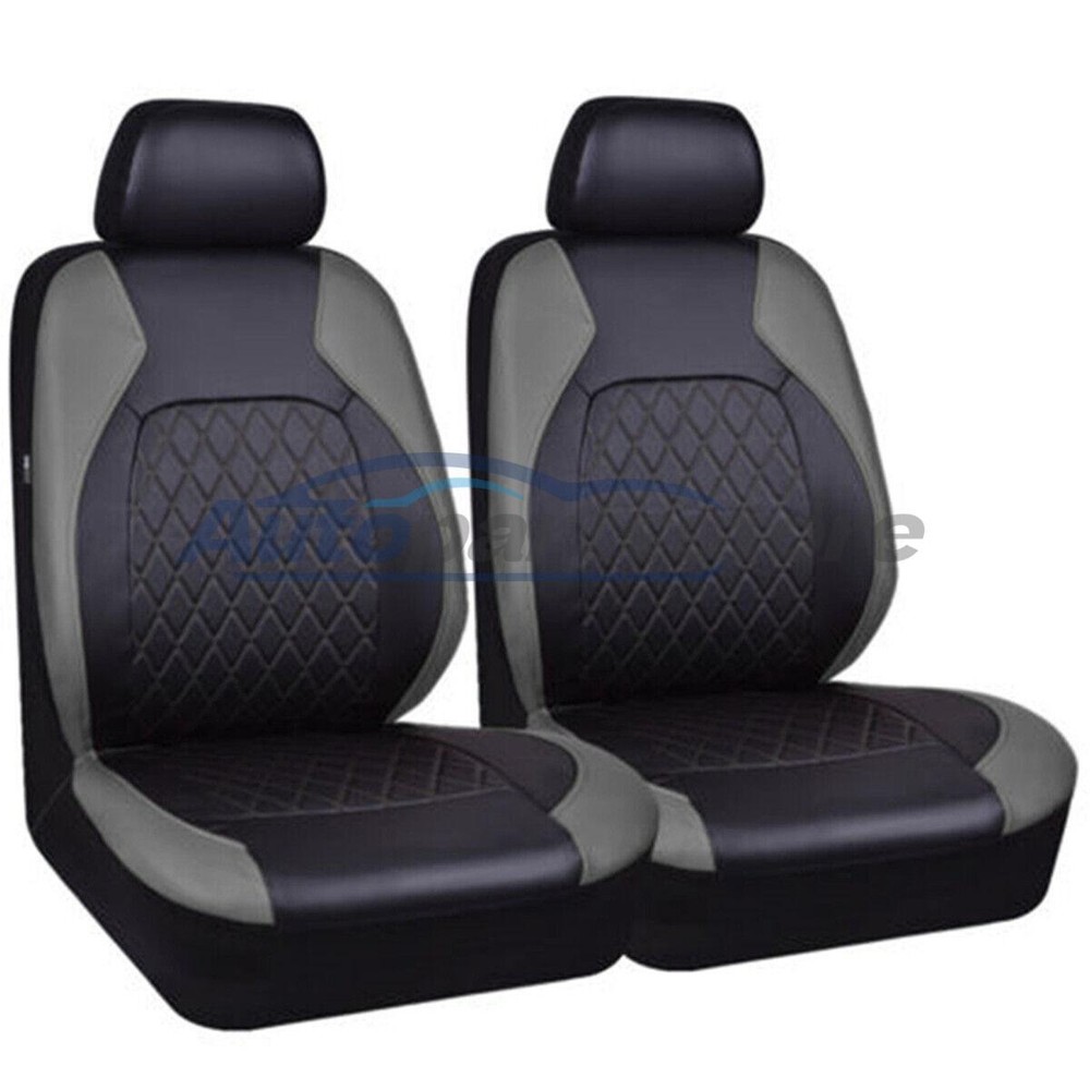 Seat Covers PU Leather Cushion Protectors Waterproof Pads For Car Front 2 Sits