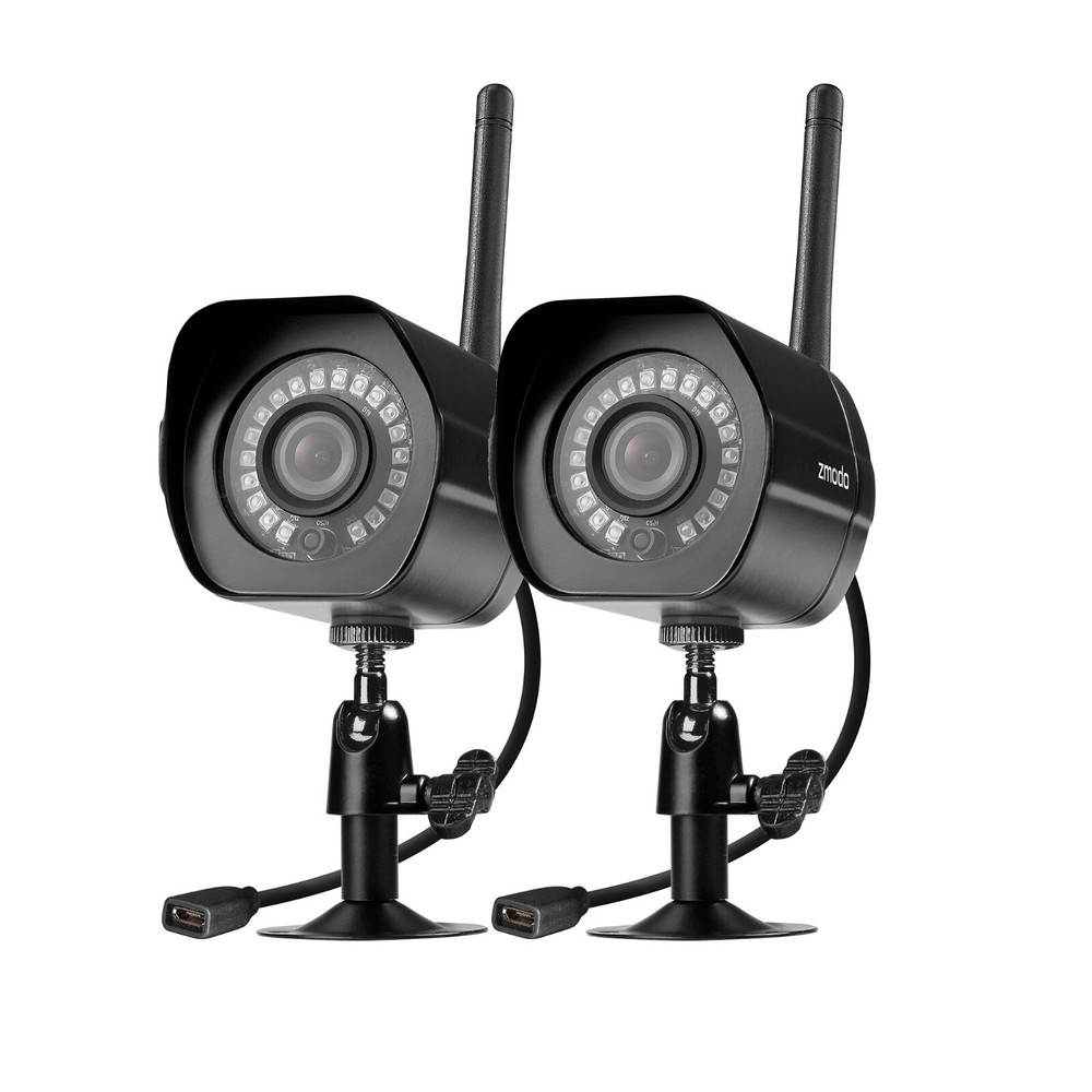 Zmodo 1080p Outdoor Wireless Smart HD Security Camera with Night Vision - 2 Pack