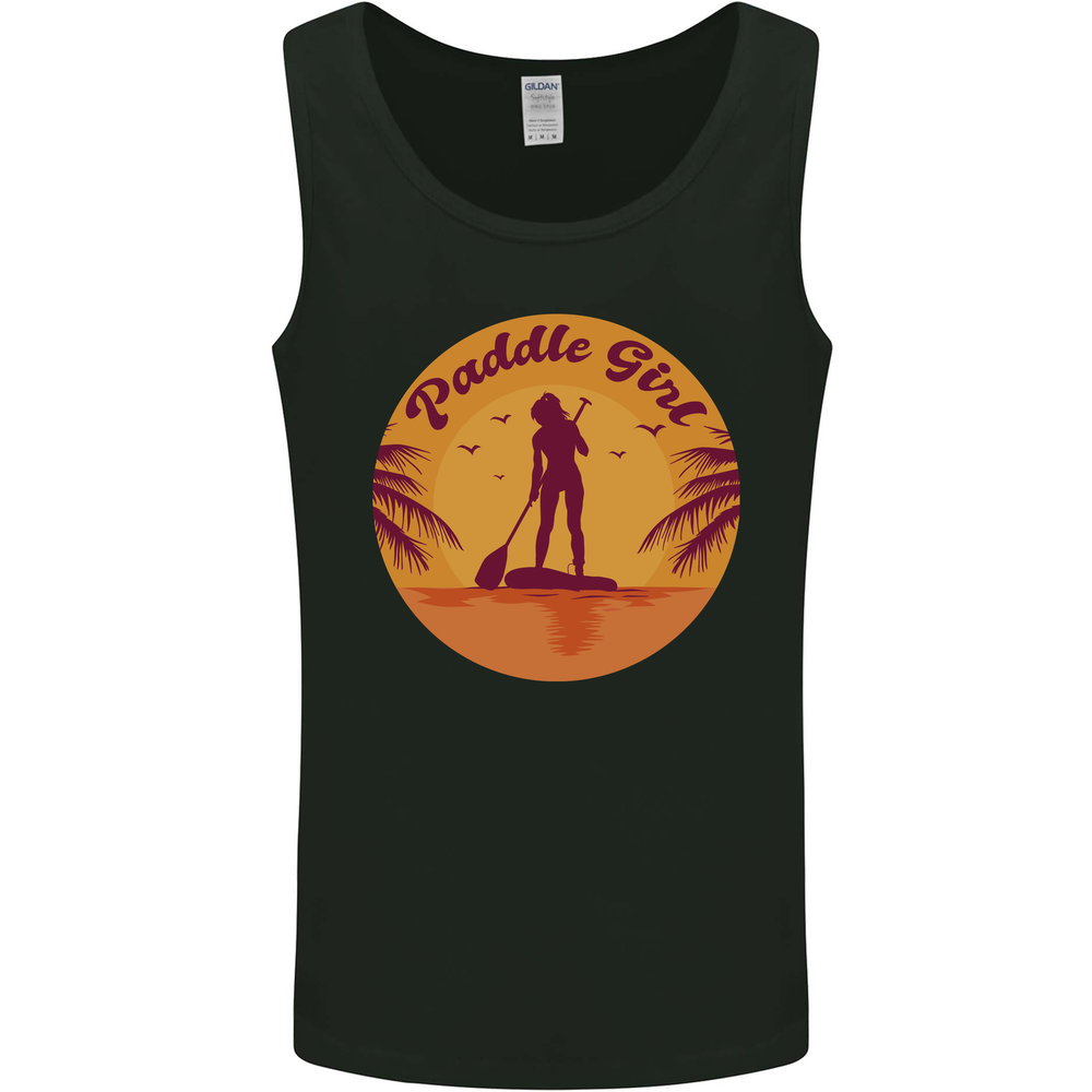 Paddleboarding Girl Mens Vest Tank Top
