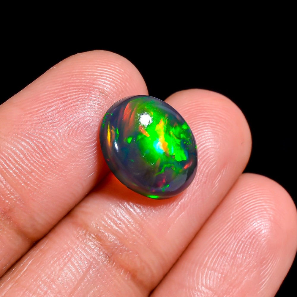Jeweler's Choice: 3.00ct Black Welo Opal Cabochon - 12x10mm Oval - Stunning Fire