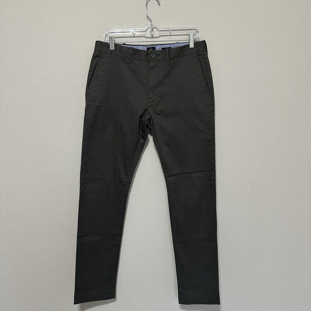 J Crew Men’s Driggs Chinos Gray Size 31x32 Tapered Slim Fit