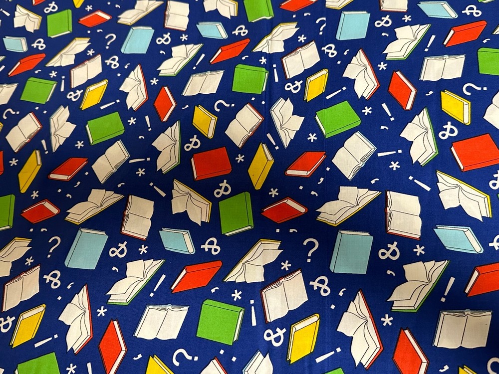 Back to School Books sewing cotton Fabric / yd  44