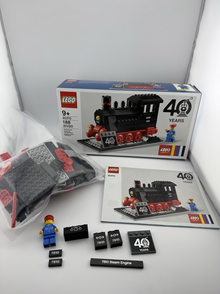 LEGO Trains 40th Anniversary Set 40370 Complete with Manual and Box