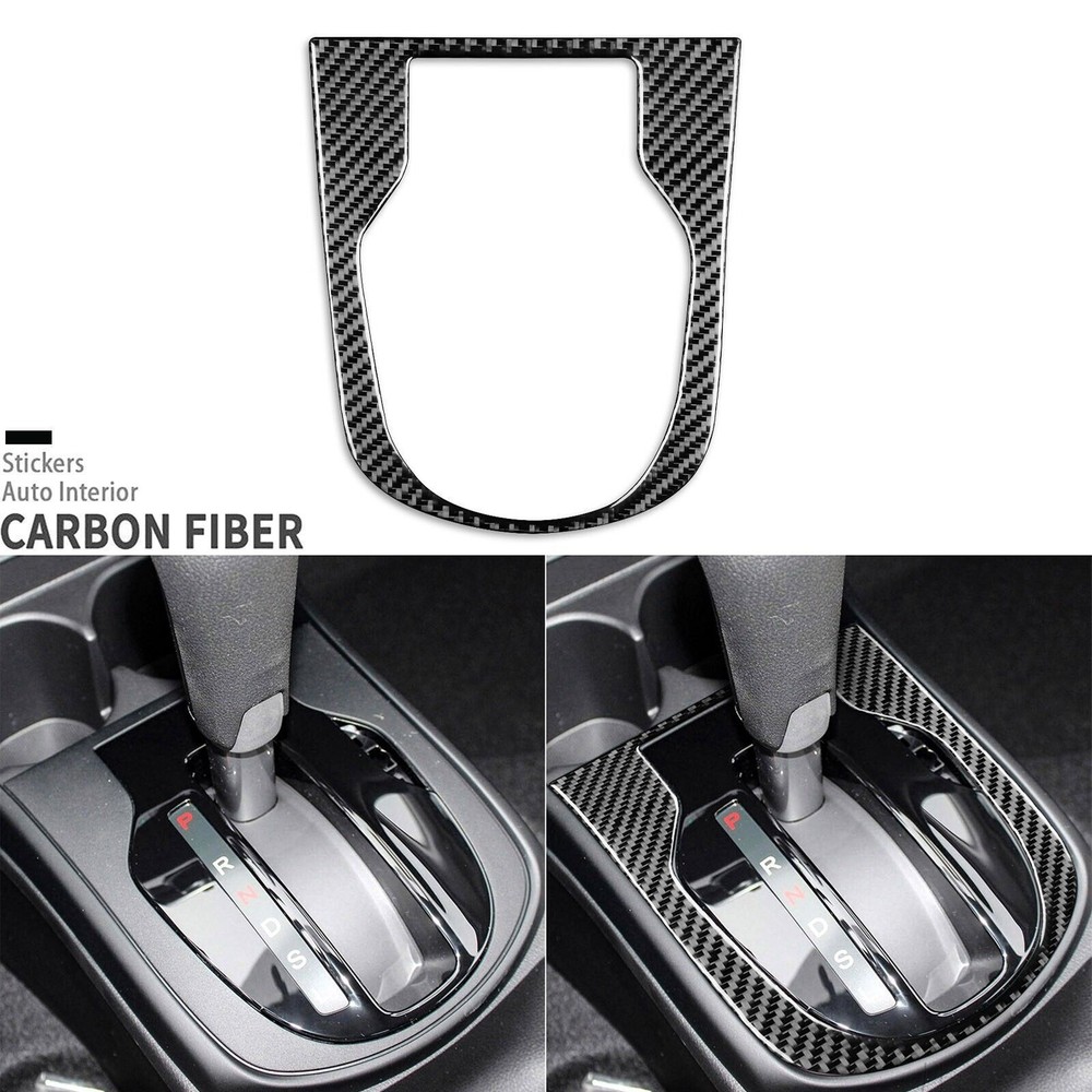 Real Carbon Fiber Center Console Gear Shift Panel Frame For Honda City 2017-2020