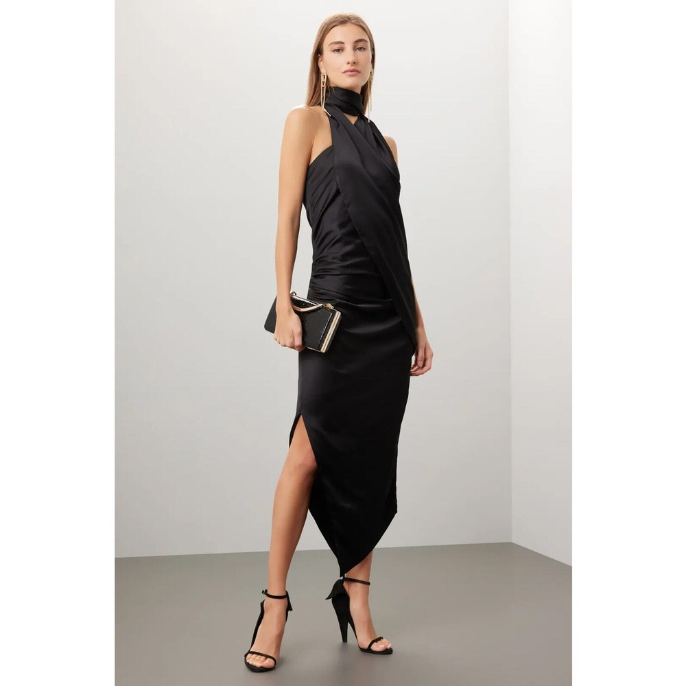 ARIAS NEW YORK BLACK ASYMMETRICAL DRESS 12