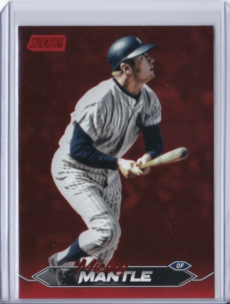 2024 Topps Stadium Club Red Foil Mickey Mantle #136 New York Yankees