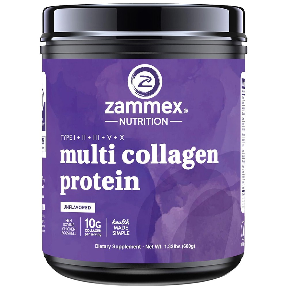 Multi Collagen Peptides, 5 Types of Hydrolyzed Collagen Unflavored Protein Po...