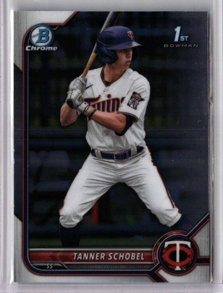 TANNER SCHOBEL ROOKIE 1ST BOWMAN CHROME BDC-28 2022 MLB MINNESOTA TWINS BASEBALL