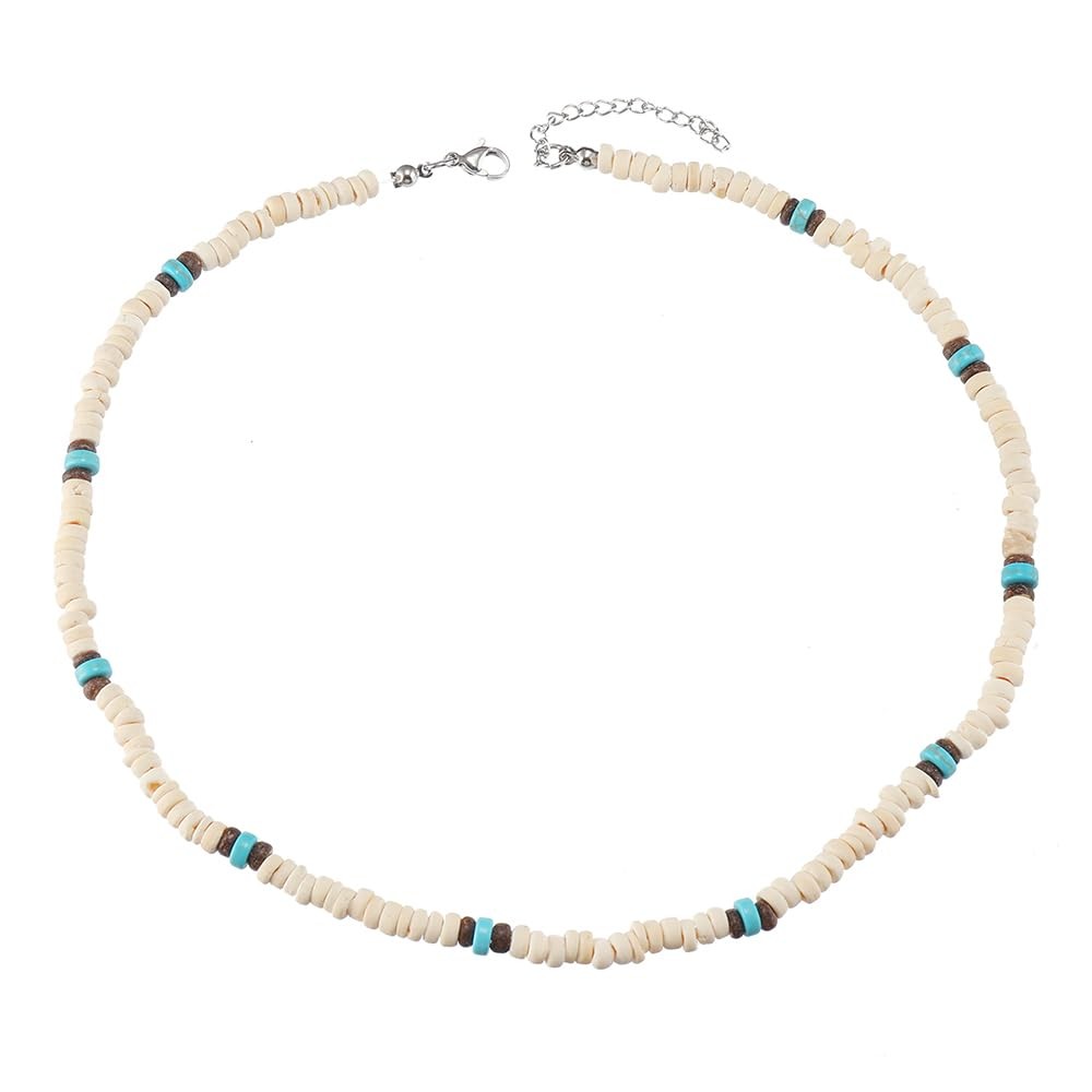 Puka Shell Necklace for Men Surfer Necklace Seashell Chokers Beach Necklace f...