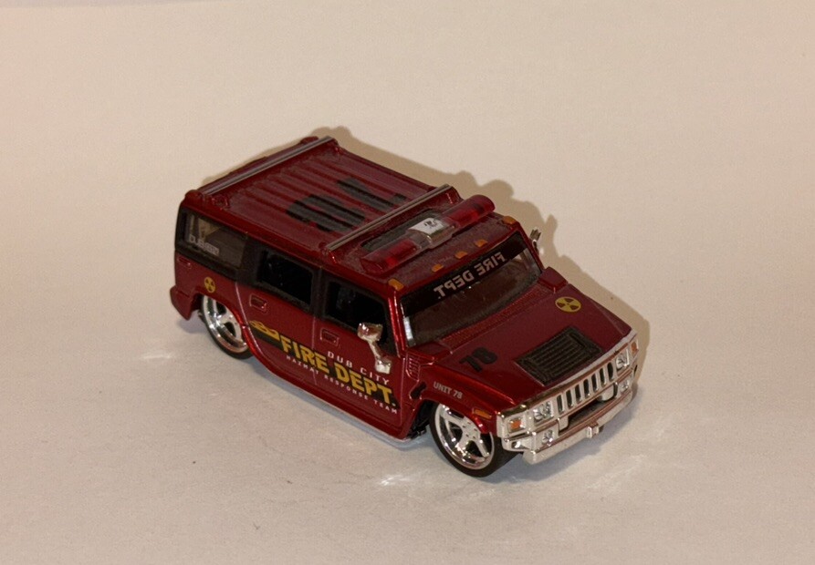 JADA 1:64 Loose 2003 Hummer H2 (RED FIRE DEPT. VERSION)